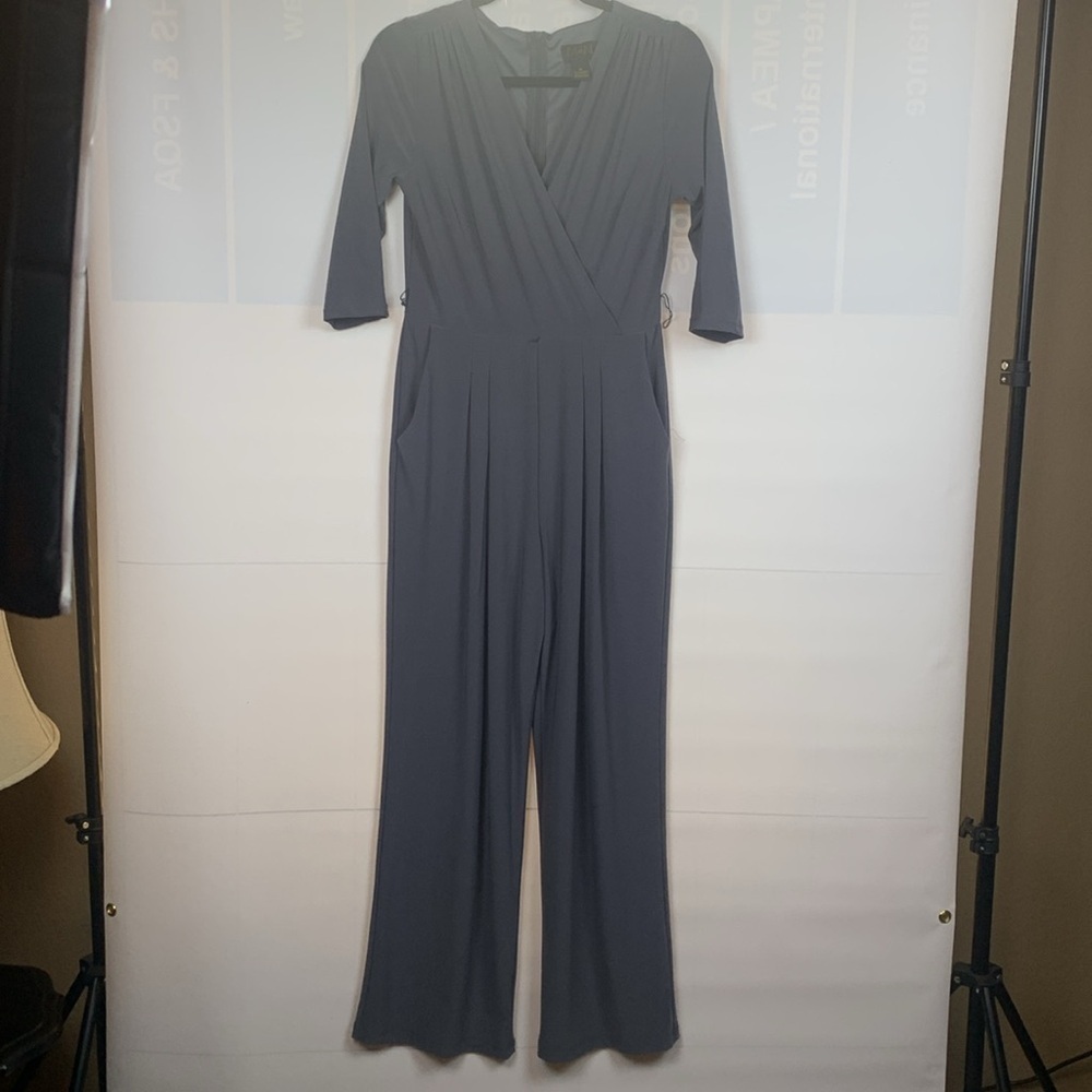 Iman wide legged gray jumpsuit, medium